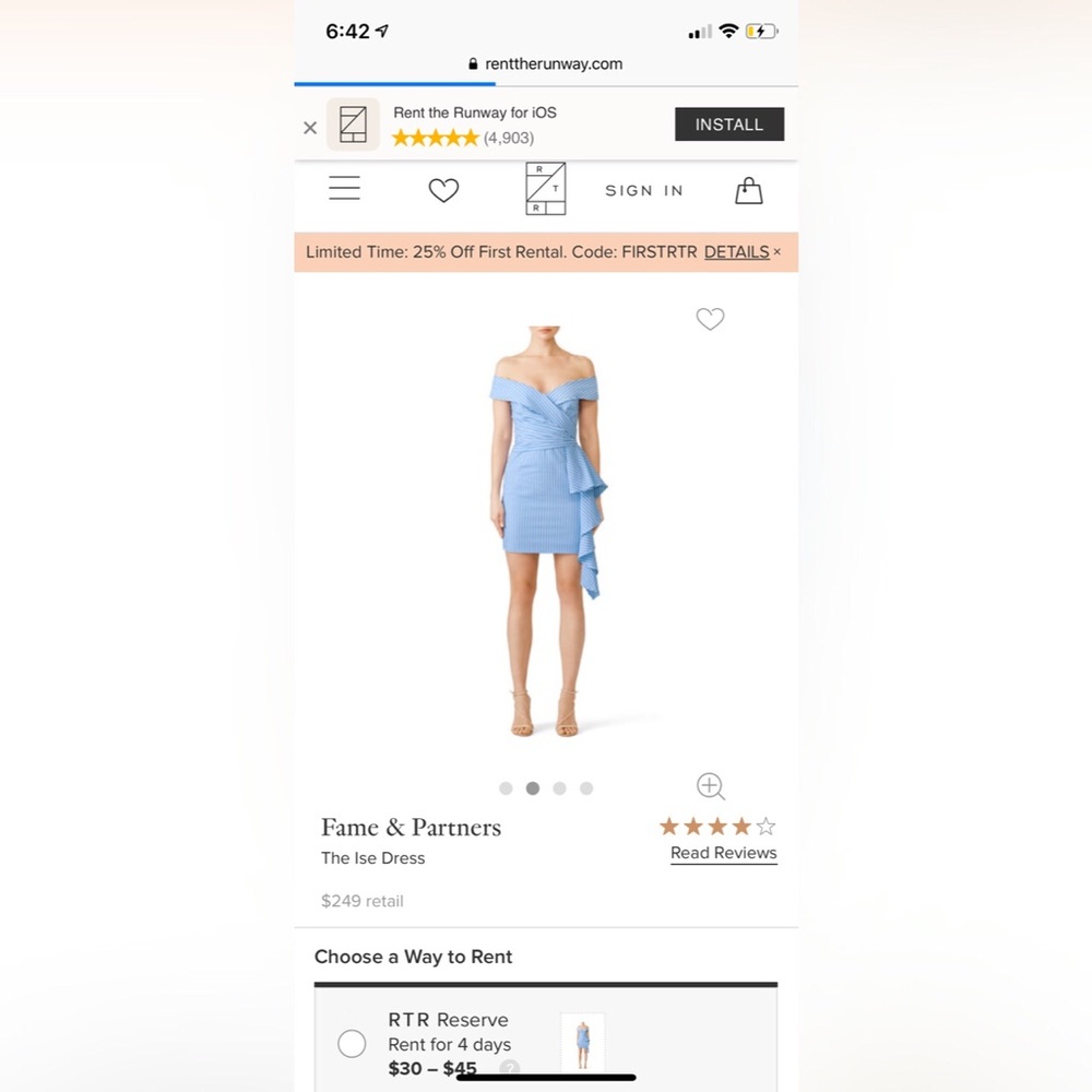 Fame & Partners x Free People The Isle Dress size6